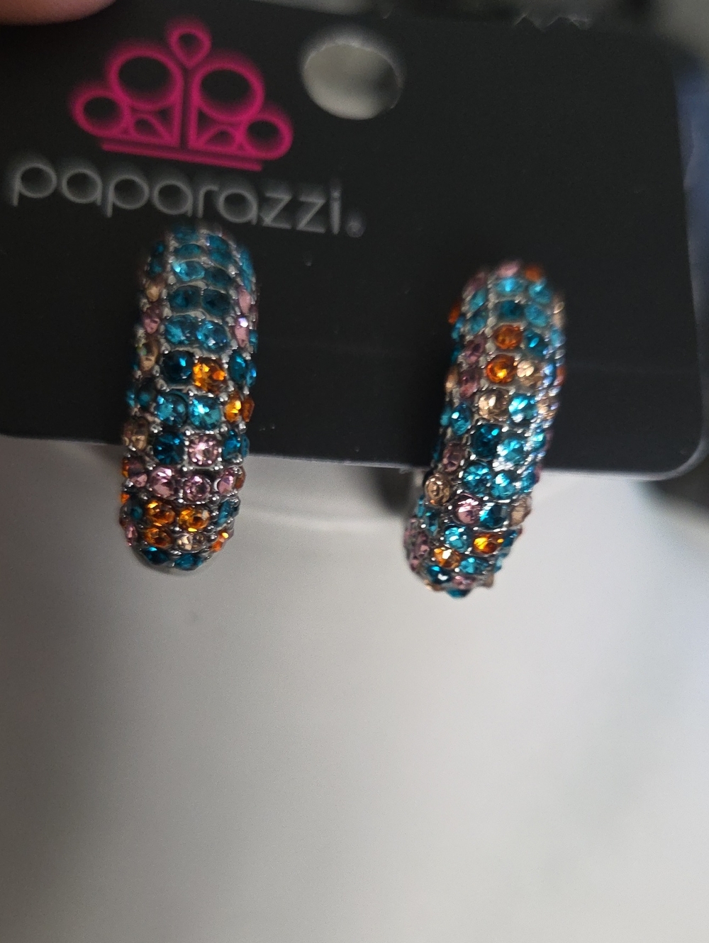 Paparazzi Modern Heart Orange Hoop Earrings NWT